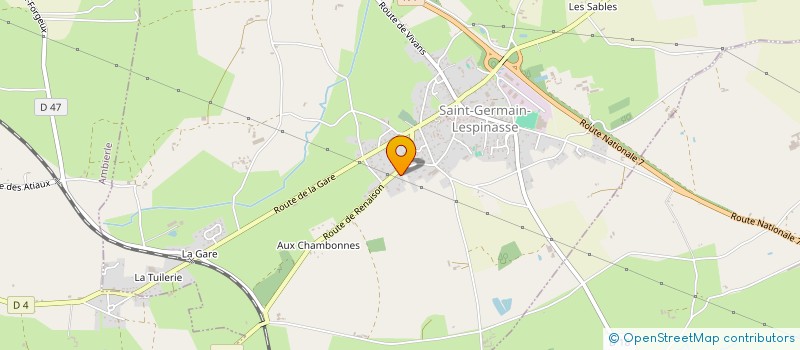 localisation de l'entreprise EURL VANSEVENANT YANN  SAINT-GERMAIN-LESPINASSE