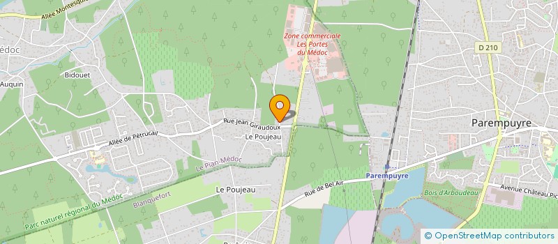 localisation de l'entreprise EURL VEGETAL AQUITAINE  LE PIAN-MEDOC