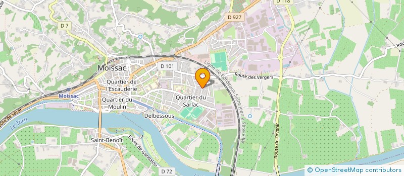 localisation de l'entreprise EURL VERDIER BOISSONS  MOISSAC