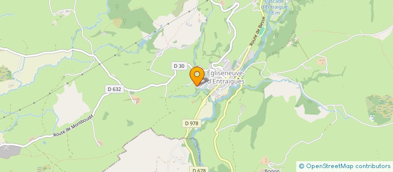 localisation de l'entreprise EURL VERDIER FUEL à EGLISENEUVE-D'ENTRAIGUES