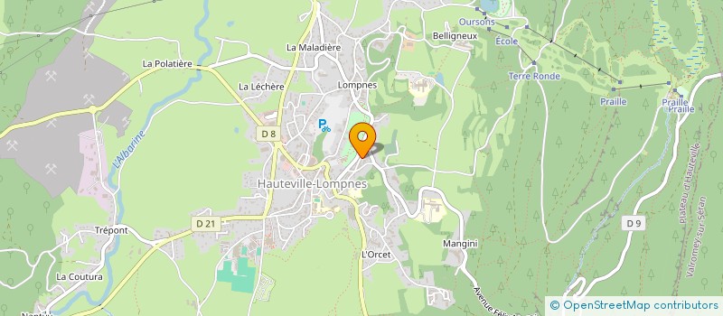 localisation de l'entreprise EURL VIRARD  PLATEAU D'HAUTEVILLE