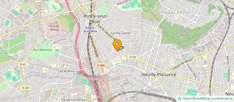 localisation de l'entreprise EURL VIRGINIE à ROSNY-SOUS-BOIS