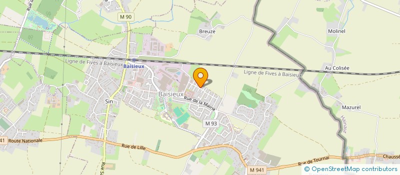 localisation de l'entreprise EURL VPROG à BAISIEUX