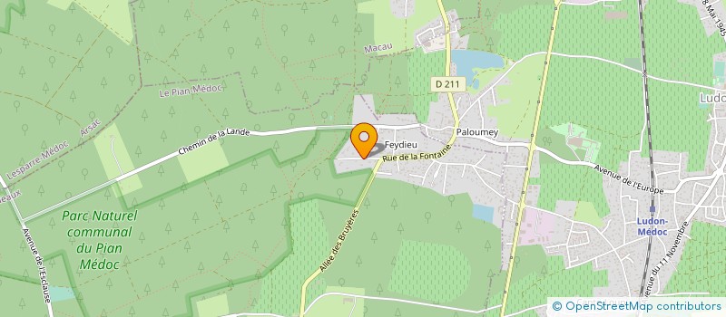 localisation de l'entreprise EURL WIN AIR  LE PIAN-MEDOC