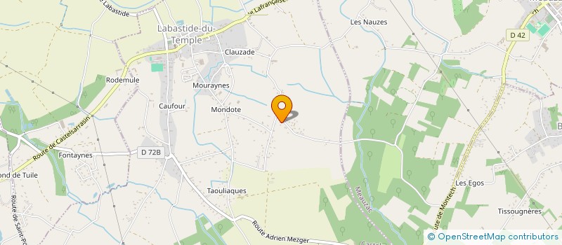 localisation de l'entreprise EURL YANN HOLMOSE  LABASTIDE-DU-TEMPLE