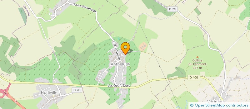 localisation de l'entreprise EURL YVETTE COIFFURE  ANTHELUPT