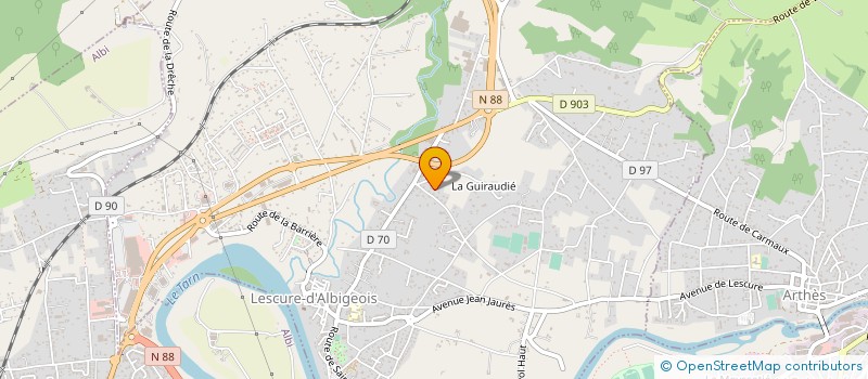 localisation de l'entreprise EURLGREGOIRE ANTOINE ( G.A. BICS)  LESCURE-D'ALBIGEOIS