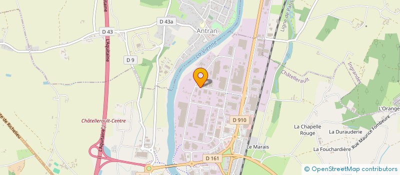 localisation de l'entreprise EURO-ALLIANCE à CHATELLERAULT