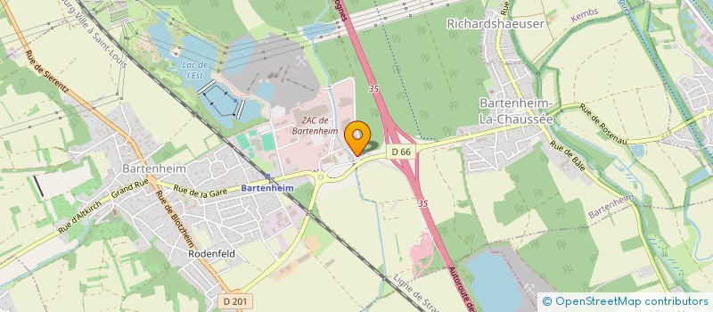 localisation de l'entreprise EURO ARENA SARL à BARTENHEIM
