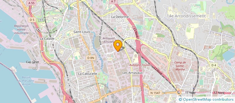 localisation de l'entreprise EURO BACHES à MARSEILLE