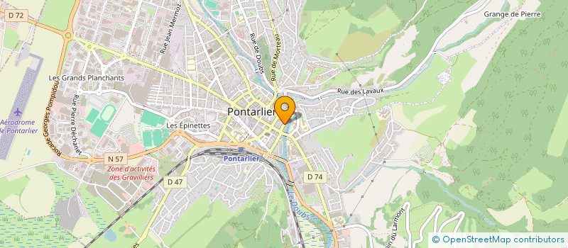 localisation de l'entreprise EURO - BAT à PONTARLIER