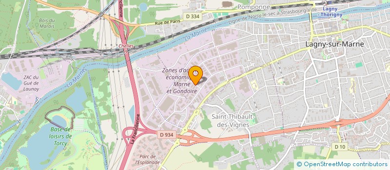localisation de l'entreprise EURO. BAT. 77 à LAGNY-SUR-MARNE