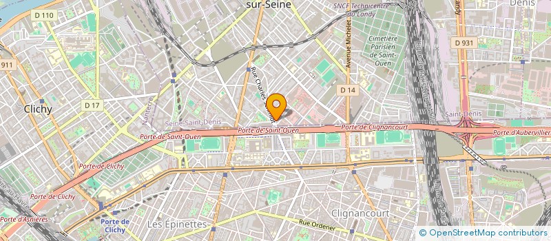 localisation de l'entreprise EURO BAT ELEC à SAINT-OUEN-SUR-SEINE