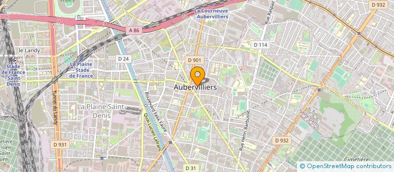 localisation de l'entreprise EURO BATIMENT  AUBERVILLIERS