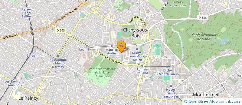localisation de l'entreprise EURO BATIMENT à CLICHY-SOUS-BOIS