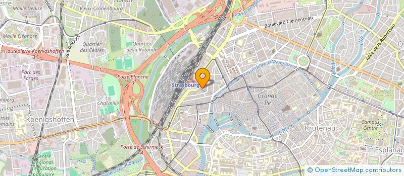 localisation de l'entreprise EURO BAZAR à STRASBOURG