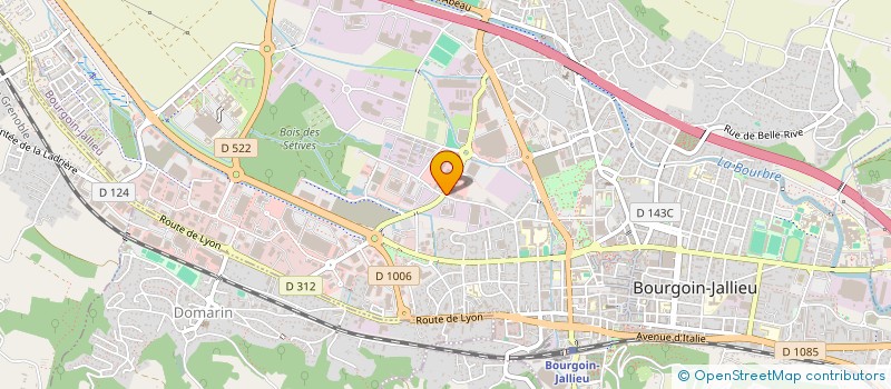 localisation de l'entreprise EURO BAZAR TEXTILE ALIMENTATION à BOURGOIN-JALLIEU