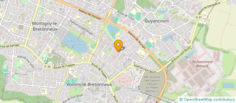 localisation de l'entreprise EURO BEARING FRANCE à VOISINS-LE-BRETONNEUX
