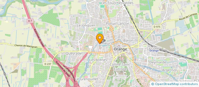 localisation de l'entreprise EURO' BENNES à ORANGE
