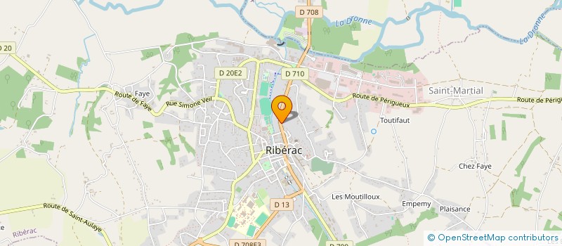 localisation de l'entreprise EURO BOISSONS à RIBERAC