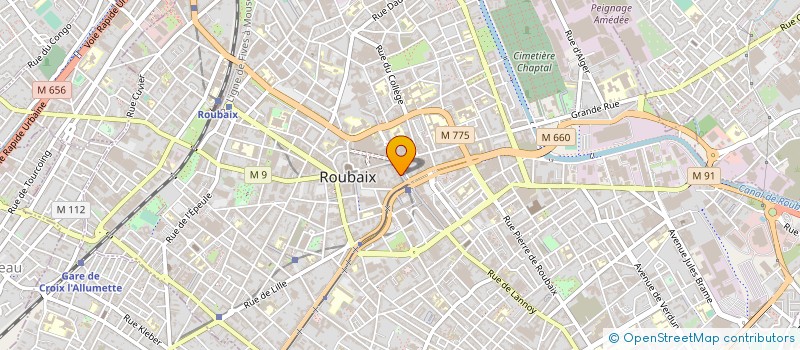 localisation de l'entreprise EURO BOWLING FLANDRE  ROUBAIX