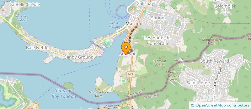 localisation de l'entreprise EURO CARAIBES CAPILLAIRE  SAINT MARTIN