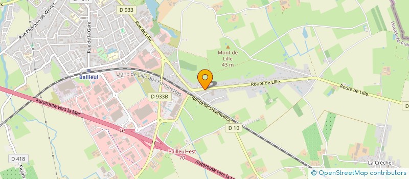 localisation de l'entreprise EURO CARAVANE à BAILLEUL