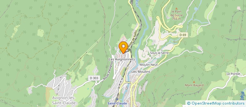 localisation de l'entreprise EURO CARRELAGE  SAINT-CLAUDE