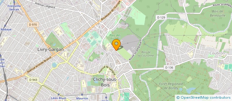 localisation de l'entreprise EURO CHARPENTE COUVERTURE à LIVRY-GARGAN
