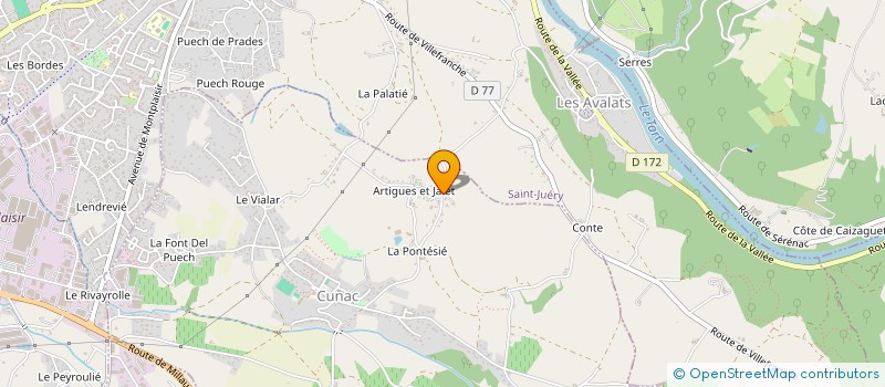 localisation de l'entreprise EURO CHAUFFAGE  CUNAC