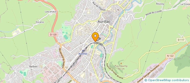 localisation de l'entreprise EURO COIFF à AURILLAC