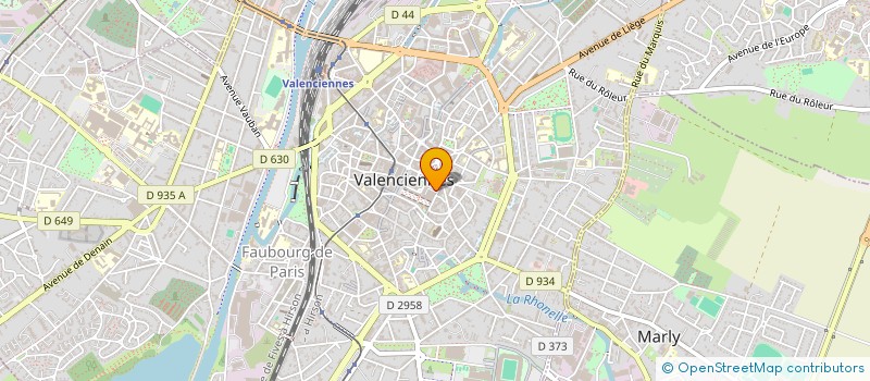 localisation de l'entreprise EURO COIFFURE à VALENCIENNES