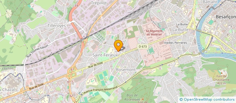 localisation de l'entreprise EURO COLOR SA à BESANCON