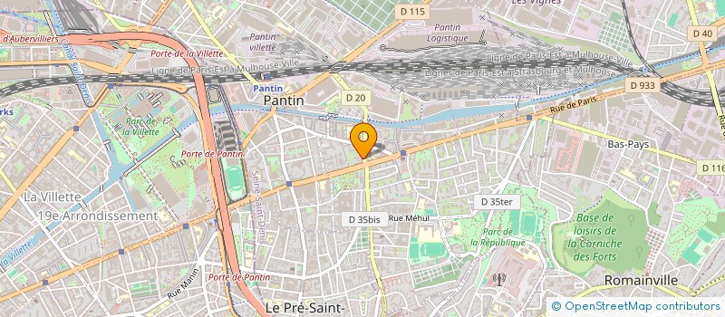 localisation de l'entreprise EURO COMPTOIRS à PANTIN