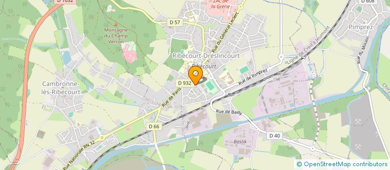 localisation de l'entreprise EURO CONCEPT  RIBECOURT-DRESLINCOURT