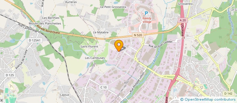 localisation de l'entreprise EURO CONFORT SYSTEM à LIMOGES