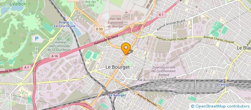 localisation de l'entreprise EURO CONSTRUCTION  LE BOURGET