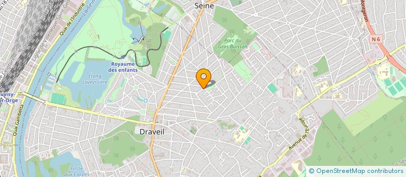 localisation de l'entreprise EURO CONSTRUCTION RENOVATION ET ENVIRONNEMENT BATIMENT ET TRAVAUX PUBLICS à DRAVEIL