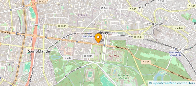 localisation de l'entreprise EURO COURSES ENTREPRISES à VINCENNES