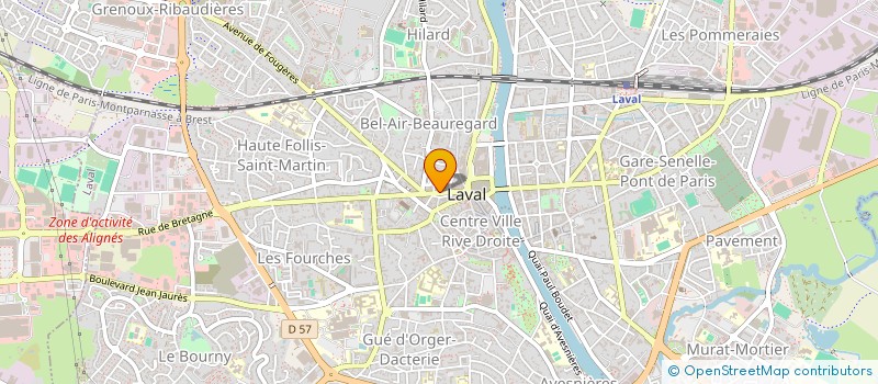 localisation de l'entreprise EURO CUIRS DIFFUSION à LAVAL