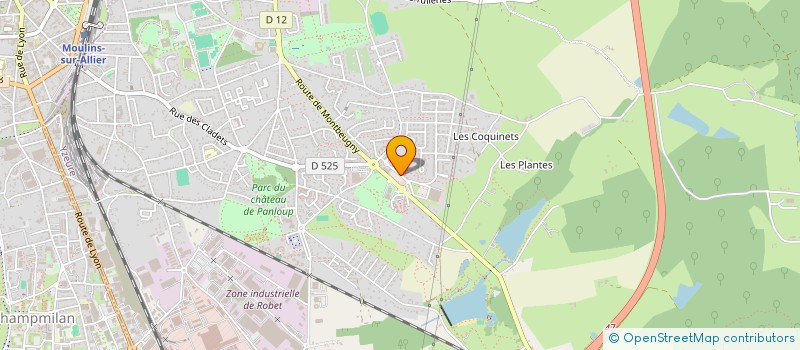 localisation de l'entreprise EURO-CYCLES à YZEURE