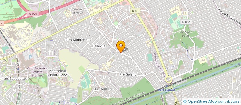 localisation de l'entreprise EURO DELICES à VILLEPINTE