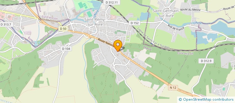 localisation de l'entreprise EURO DELICES SARL à SAINT-REMY-SUR-AVRE