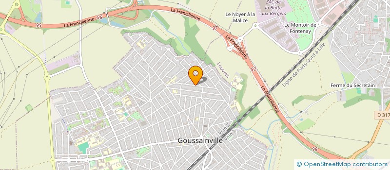 localisation de l'entreprise EURO DEPANNAGE 95 à GOUSSAINVILLE