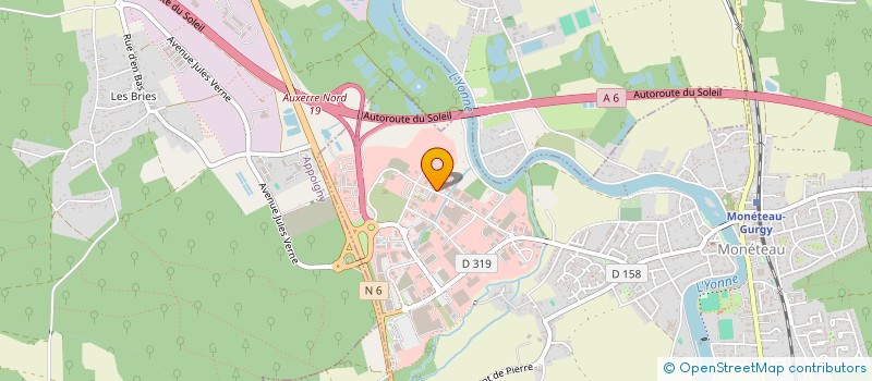 localisation de l'entreprise EURO'DEV à MONETEAU