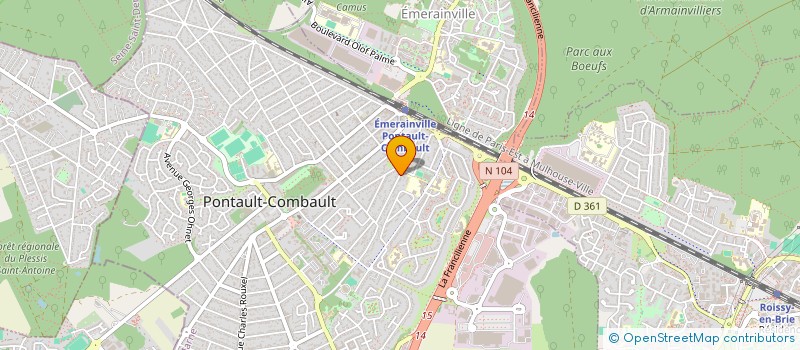 localisation de l'entreprise EURO DEVELOPPEMENT à PONTAULT-COMBAULT