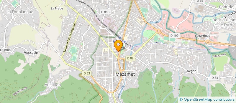 localisation de l'entreprise EURO DIAG 81 à MAZAMET