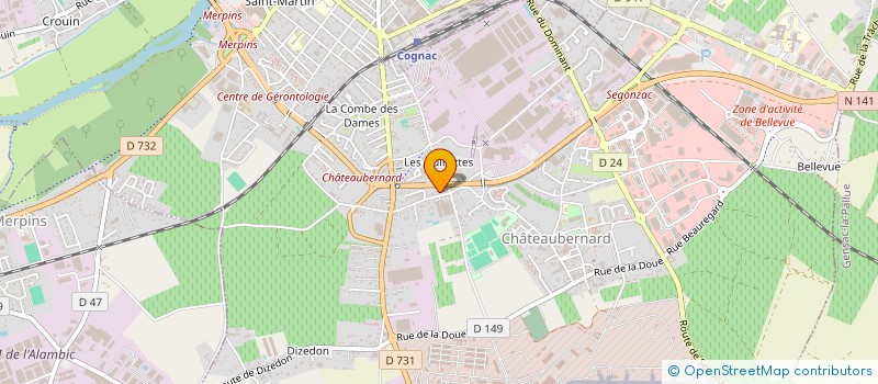 localisation de l'entreprise EURO DISTRIBUTION PURCALNIT à CHATEAUBERNARD