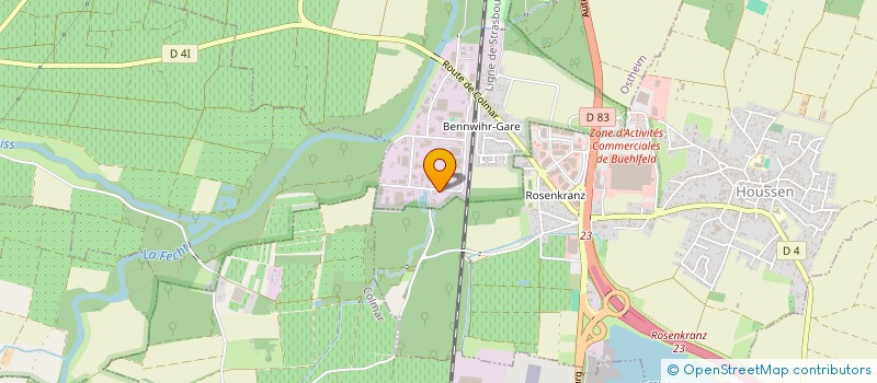 localisation de l'entreprise EURO ECHAFAUDAGE à BENNWIHR