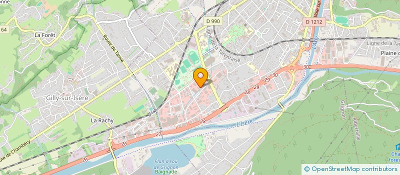 localisation de l'entreprise EURO EMBALLAGE  ALBERTVILLE